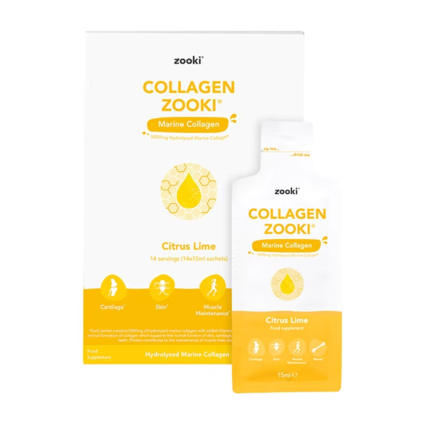 YourZooki 5000mg Hydrolysed Marine Collagen Citrus Lime 14 Sachets