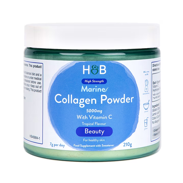Holland & Barrett Marine Collagen Tropical Flavoured Powder 5000mg 210g