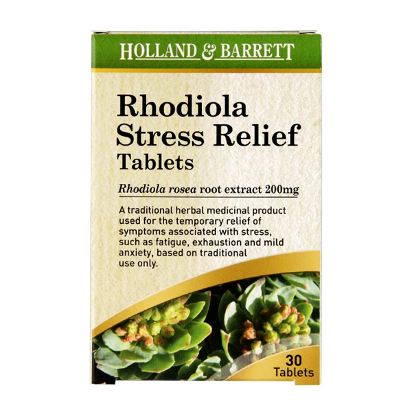 Holland & Barrett Rhodiola Stress Relief 30 Tablets 200mg