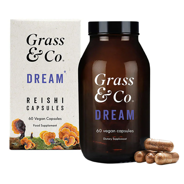 Grass & Co. DREAM Reishi Mushrooms with Magnesium + Sage, 60 Vegan Capsules
