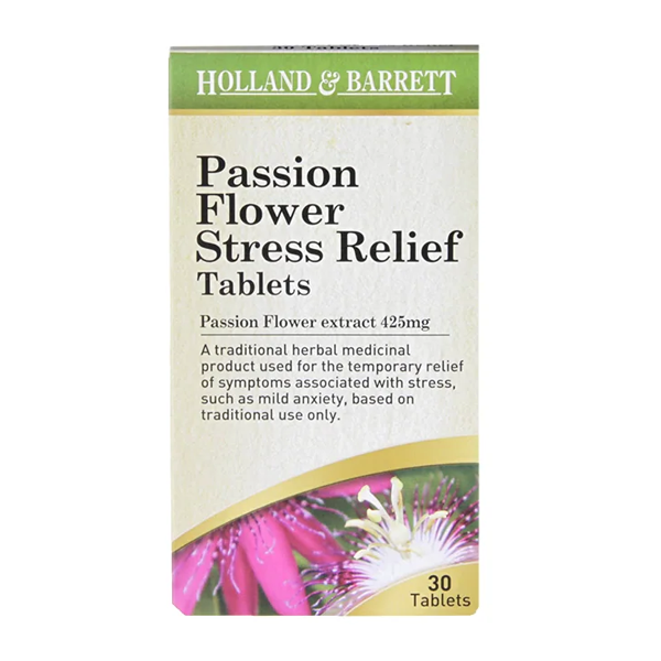 Holland & Barrett Stress Relief Passionflower 30 Tablets 425mg