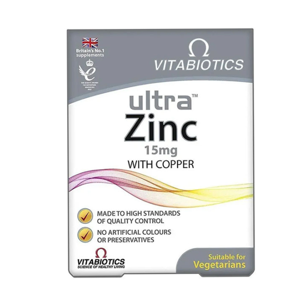 Vitabiotics Ultra Zinc 15mg with Copper 60 Tablets