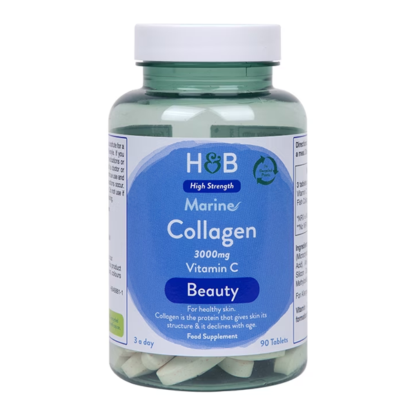 Holland & Barrett Marine Collagen with Vitamin C 90 Tablets By Holland & Barrett