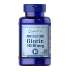 Puritan's Pride Super Biotin 5000mcg 120 Capsules
