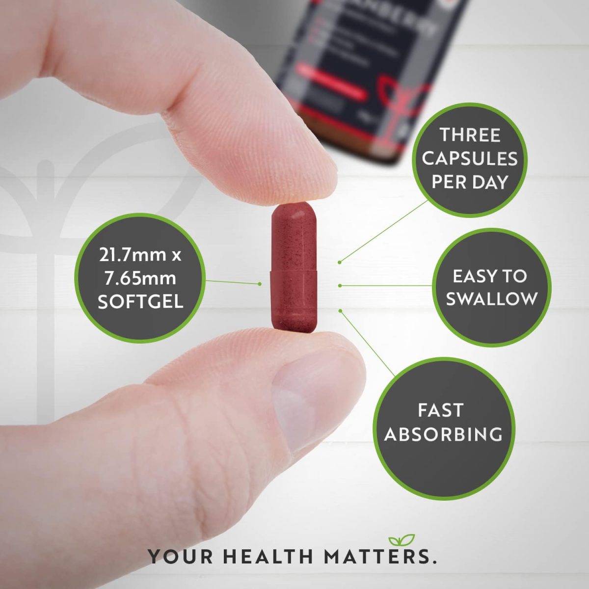 Nutravita Max Strength Cranberry 37,500mg 180 Vegan Capsules - Image 2