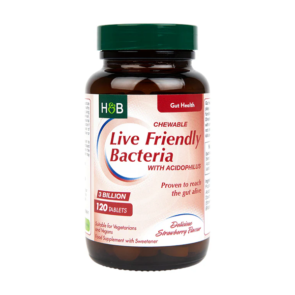 Holland & Barrett Chewable Acidophilus Strawberry (3 Billion) 120 Tablets