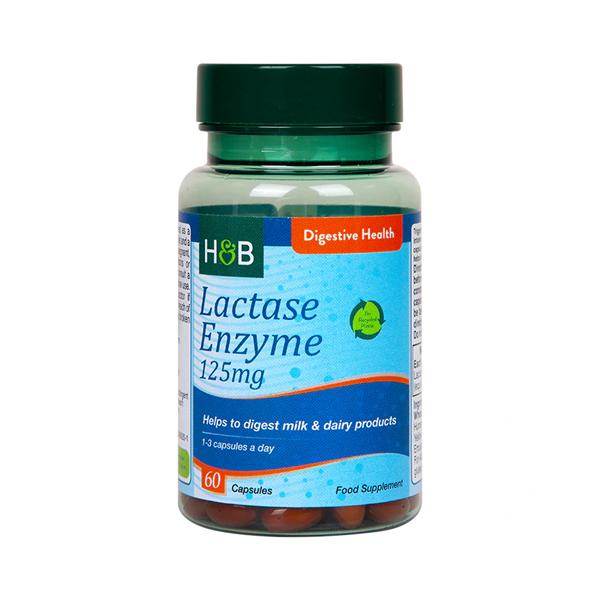 Holland & Barrett Lactase Enzyme 125mg 60 Capsules