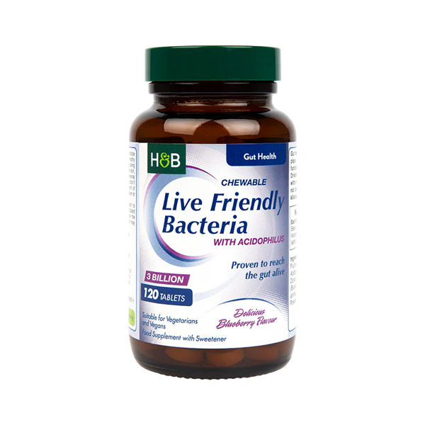 Holland & Barrett Chewable Acidophilus Blueberry (3 Billion) 120 Tablets