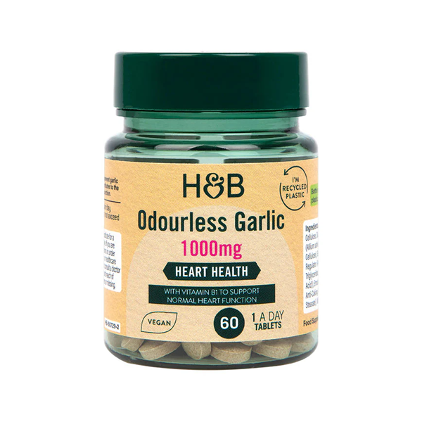 Holland & Barrett Enteric Coated Odourless Garlic 1000mg 60 Tablets