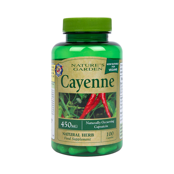 Nature's Garden Cayenne 100 Softgel Capsules 450mg