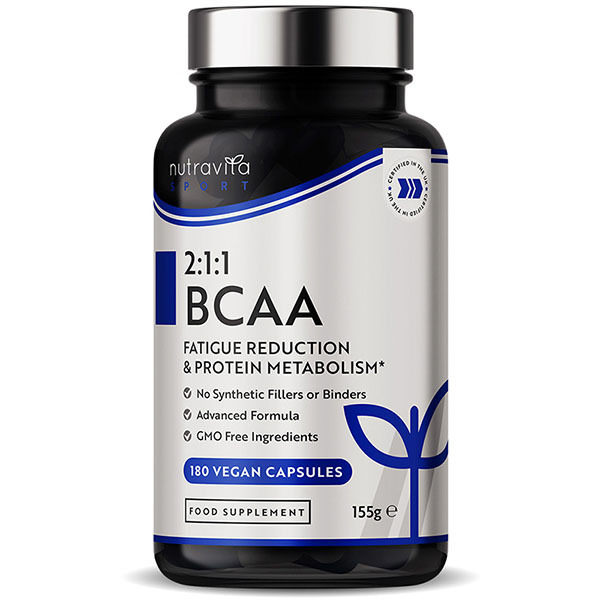 Nutravita BCAA with Vitamin B6 & B12 - 180 Vegan Capsules