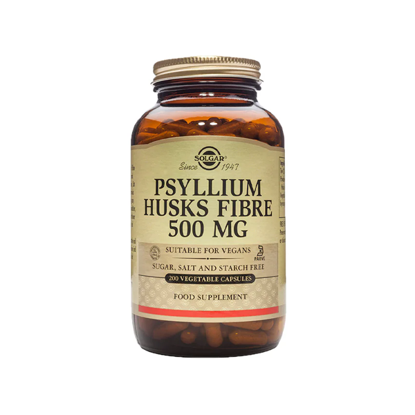 Solgar Psyllium Husks Fibre 500mg 200 Vegi Capsules