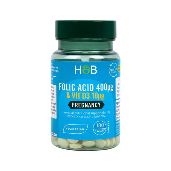 Holland & Barrett Folic Acid & Vitamin D3 180 Tablets