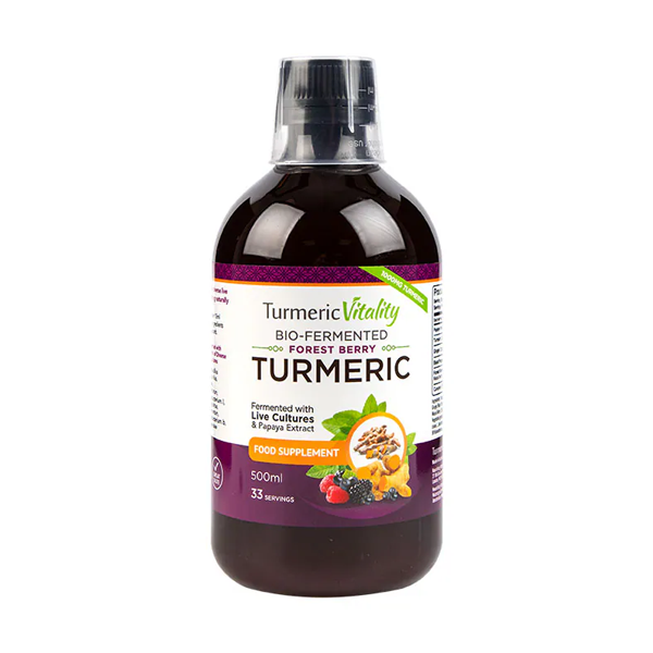 Turmeric Vitality Bio-Fermented Turmeric Liquid Forest Berry Flavour 500ml