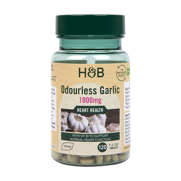 Holland & Barrett Enteric Coated Odourless Garlic 1000mg 120 Tablets