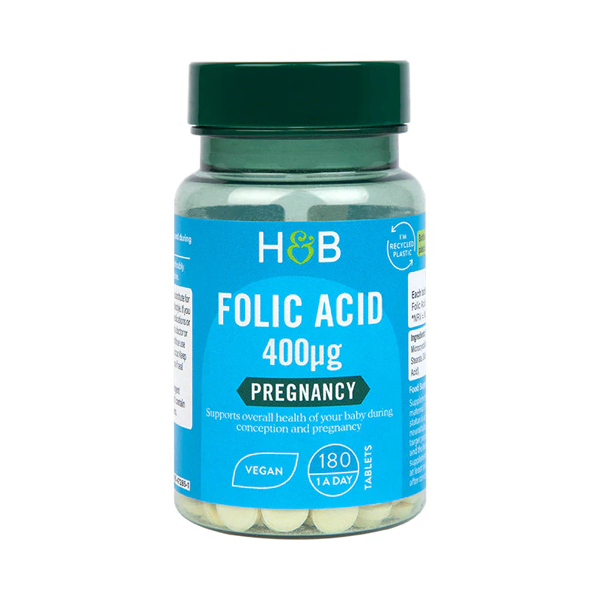 Holland & Barrett Folic Acid 400ug 180 Tablets
