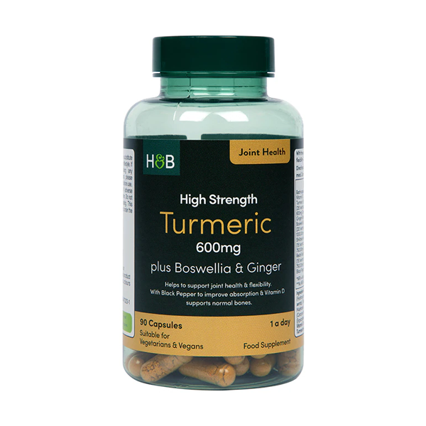 Holland & Barrett High Strength Turmeric 600mg plus Boswellia & Ginger 90 Capsules