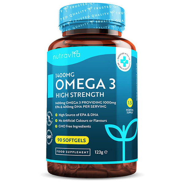 Nutravita Omega 3 High Strength 1400mg - 90 Softgels