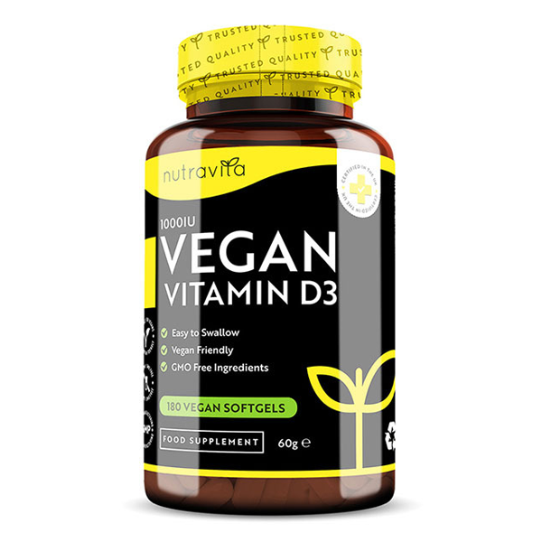 Nutravita Vegan Vitamin D3 1000iu 25µg - 180 Softgels