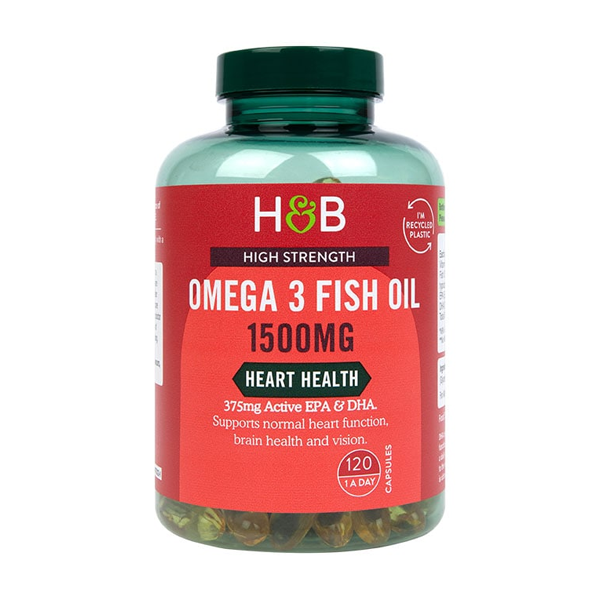 Holland & Barrett Omega 3 Fish Oil 1500mg 120 Capsules