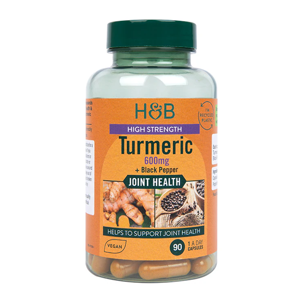 Holland & Barrett High Strength Turmeric 600mg with Black Pepper 90 Capsules
