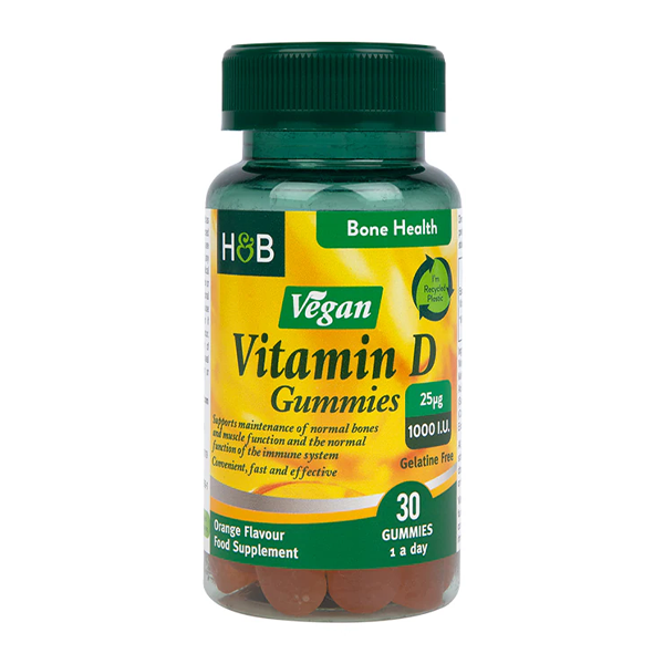 Holland & Barrett Vegan Vitamin D 1000 I.U 25ug 30 Gummies