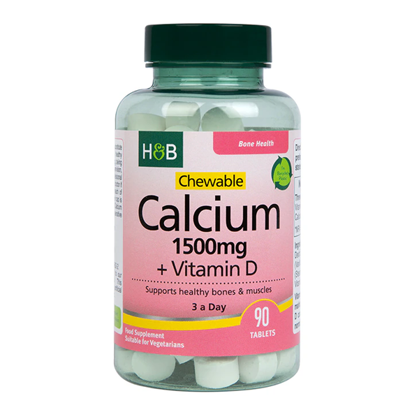 Holland & Barrett Chewable Calcium + Vitamin D 90 Tablets
