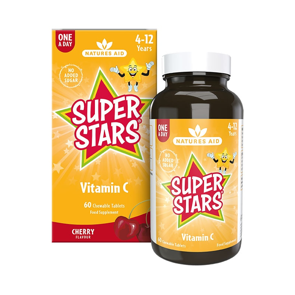 Natures Aid Super Stars Vitamin C 60 Tablets