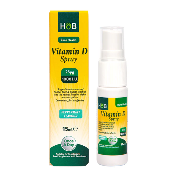 Holland & Barrett Vitamin D Spray 1000 I.U 25ug Peppermint Flavour 15ml