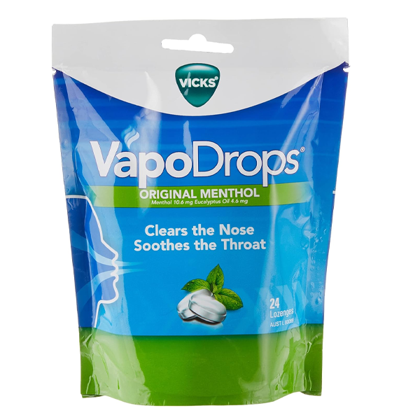 Vicks VapoDrops Original Menthol Lozenges 24 Pack