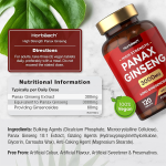 Horbaach Panax Ginseng 3000mg High Strength Korean Ginseng 120 Vegan Tablets - Image 2