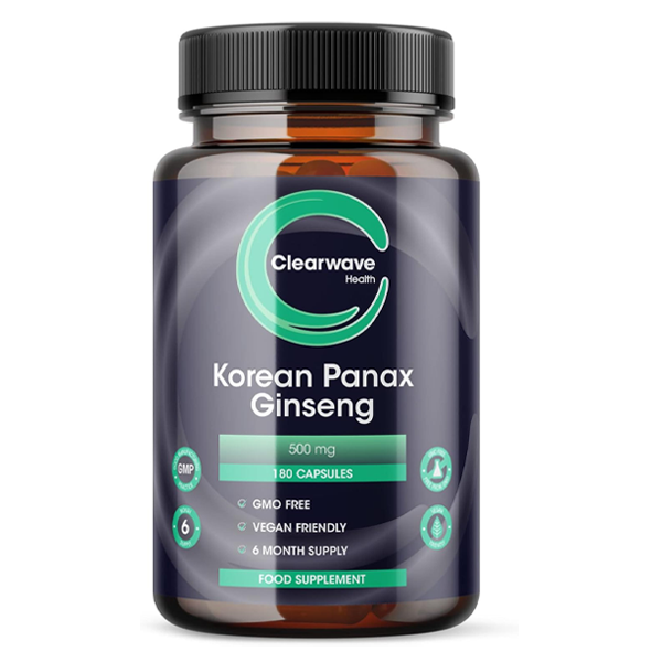 Clearwave Health Panax Ginseng 500mg High Strength 180 Capsules
