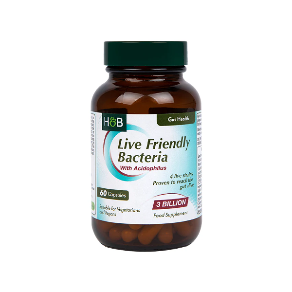 Holland & Barrett Live Friendly Bacteria with Acidophilus 3 Billion 60 Capsules