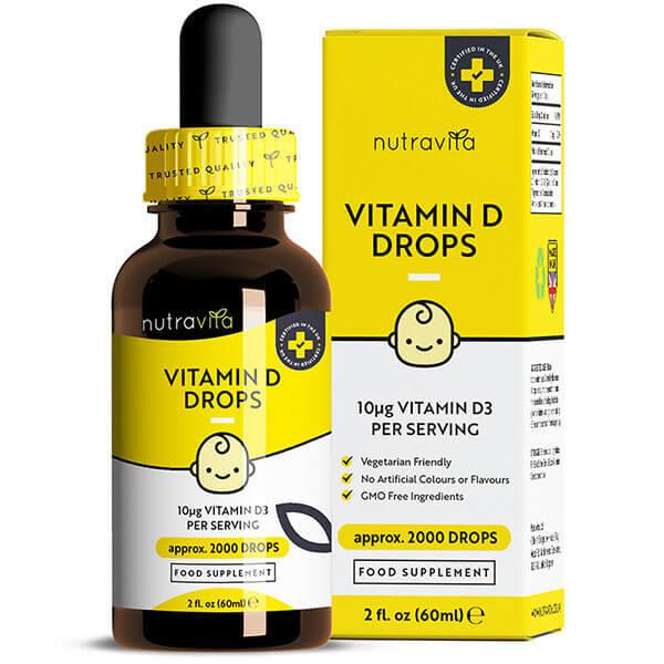 Nutravita Vitamin D3 Drops for Kids 60ml 400IU/10μg per Drop
