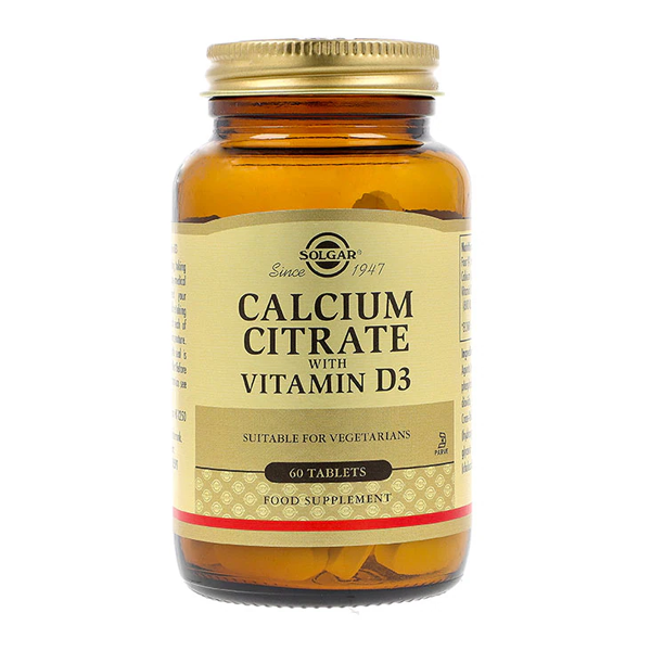 Solgar Calcium Citrate with Vitamin D3 60 Tablets