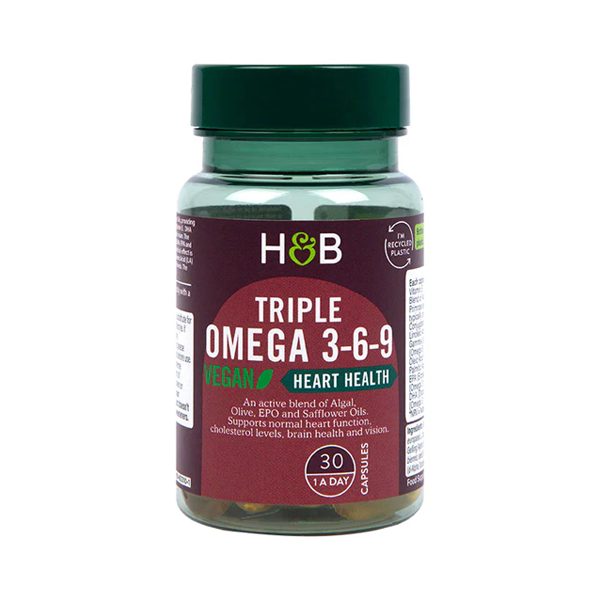 Holland & Barrett High Strength Vegan Triple Omega 3-6-9 Oil 680mg 30 Capsules