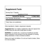 Swanson Full Spectrum Saw Palmetto 540 mg 100 Capsules (USA) - Image 2