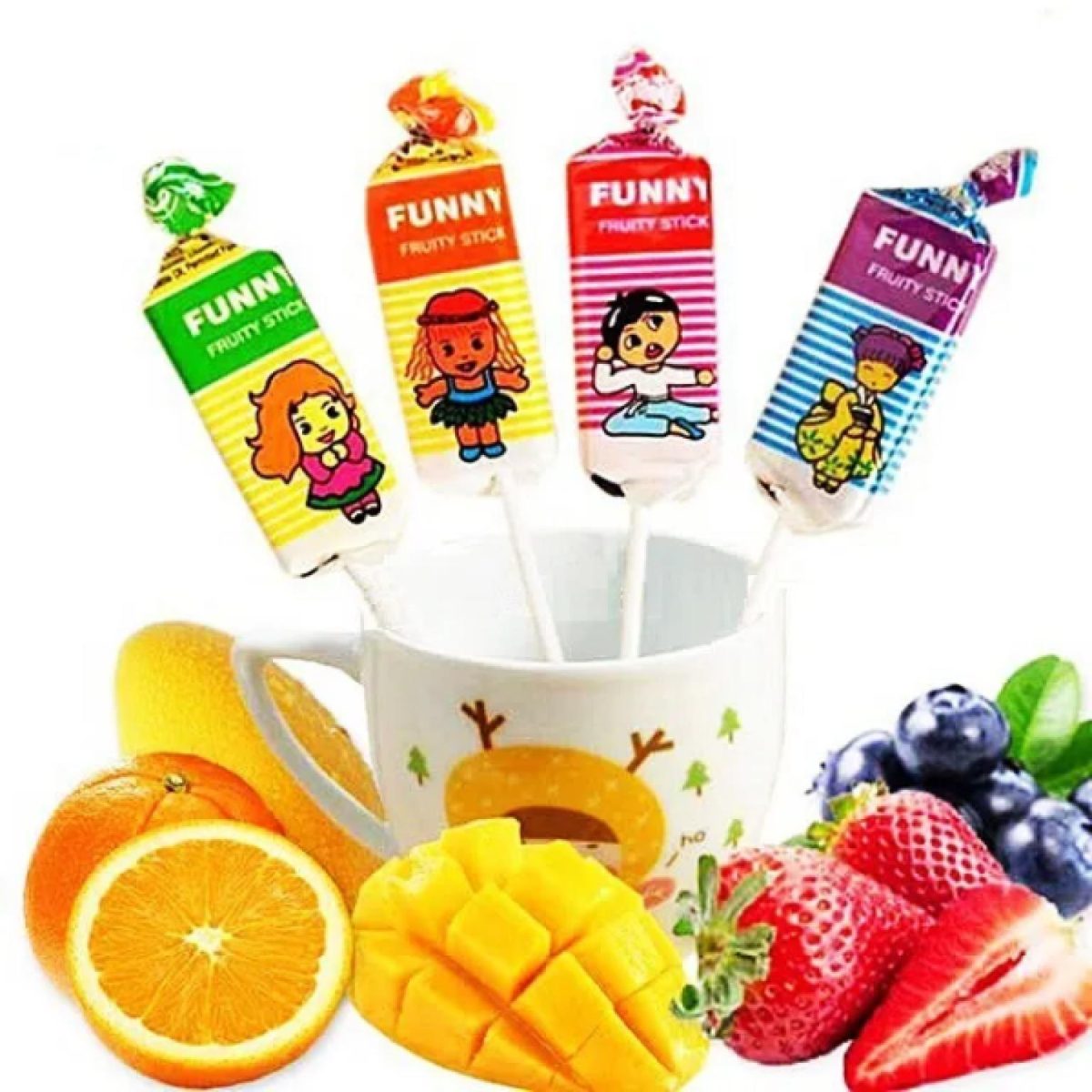 Funny gula gula Chewy Stick Lollipop 24 Pis(Malaysia) - Image 2