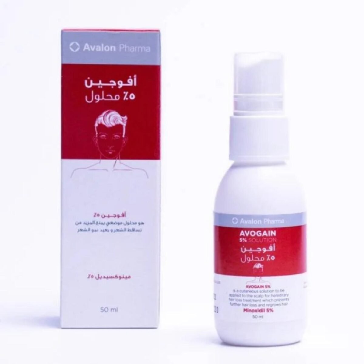 Avalon Pharma Avogain 5 Solution 5 Minoxidil Spray 50 Ml For Men 