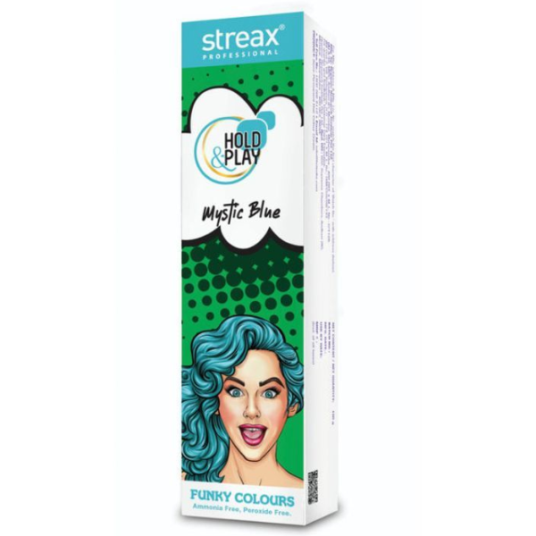 Streax Pro Hold & Play Funky Colour Mystic Blue 100g