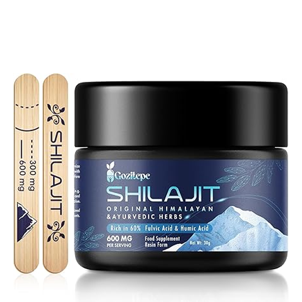 Shilajit Premium Himalayan Shilajit Resin - 600mg with Ayurvedic Herb Blend, High Potency Shilajit Complex Formula for Energy and Immunity, 30g (Pack of 1)
