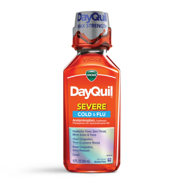 Vicks DayQuil SEVERE Maximum Strength Cough Cold & Flu Daytime Relief Liquid 236ml