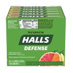 HALLS Defense Assorted Citrus Vitamin C Drops 20 Packs of 9 Drops (180 Total Drops)