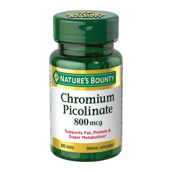 Nature’s Bounty Chromium Picolinate 800mcg 50 Tablets