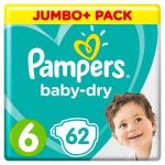 Pampers Baby-Dry 6 Pants 62pcs