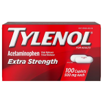 Tylenol Extra Strength 500mg Acetaminophen Pain Reliever & Fever Reducer 100 Tablets