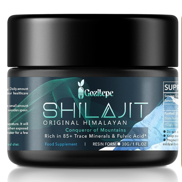 Shilajit Natural Purified Himalayan Shilajit Resin - Full of Fulvic Acid & Trace Elements, Vegan, Replenish Energy and Immune Support, 30 Grams for Two Months (Pack of 1)