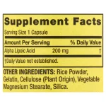 Spring Valley Alpha Lipoic Acid Dietary Supplement 200mg100 Softgels - Image 2