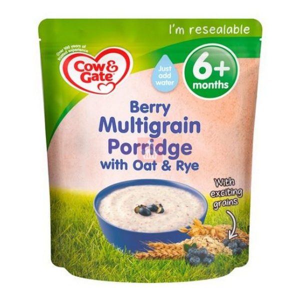 Cow & Gate Berry Multigrain Porridge Baby Cereal (6 Month +) - 125g (U.K)