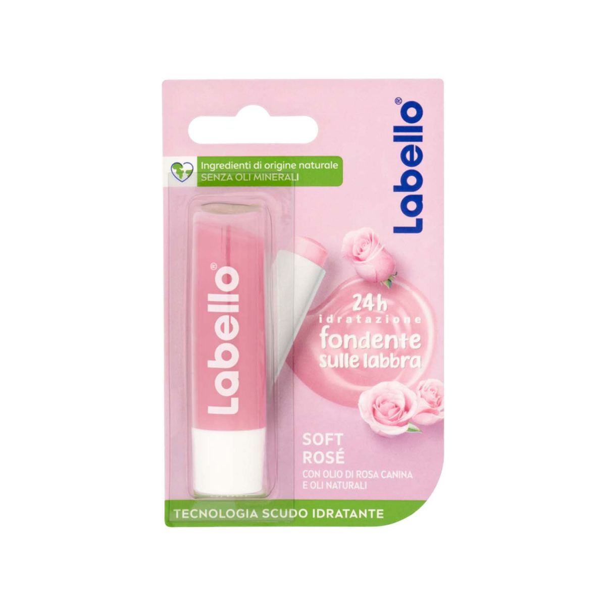 Labello 24h Soft Rose Lip Balm 4.8g - Image 1